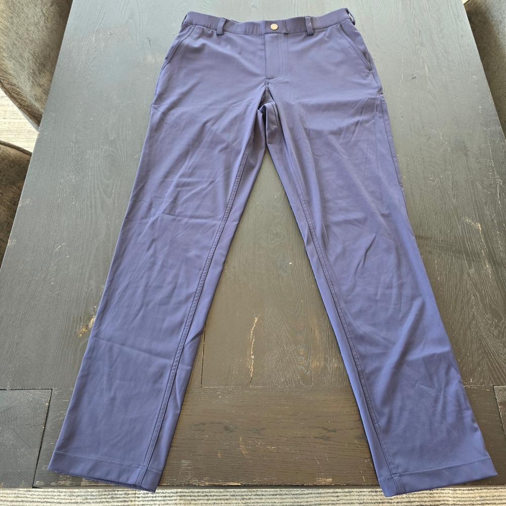 Redvanly Mens Golf Pants Navy Blue Performance Stretch Size M 32 x 32 Flat Front